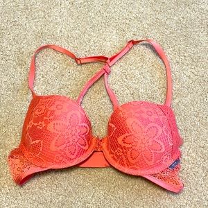 Aerie Size 34B coral push up bra